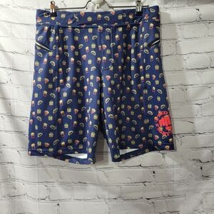 Feed Me Fight Me Men's Athletic Gym Shorts fast food  Size s